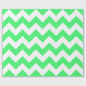 Papier Cadeau Vert clair et blanc extra grand Chevron (Plat)