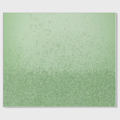 Papier Cadeau Vert clair faux paillettes  (Plat)