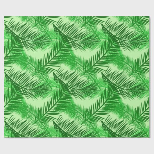 Papier Cadeau Vert de chaux en feuille de palmier d'impression, (Plat)