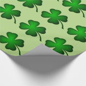 Papier Cadeau Vert de fermeture à quatre feuilles (Coin)