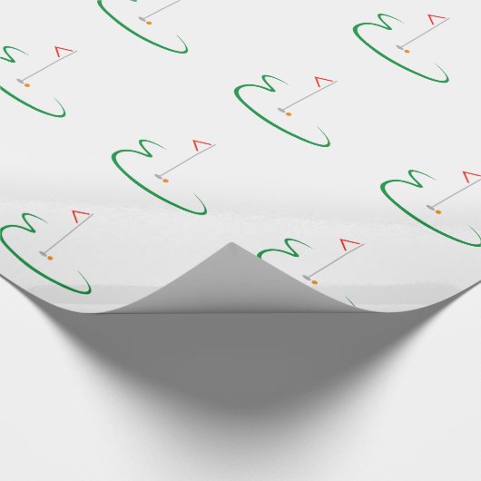 Papier Cadeau Vert de golf (Coin)