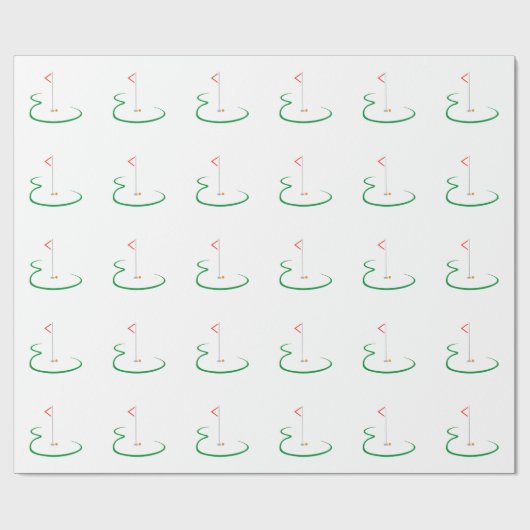 Papier Cadeau Vert de golf (Plat)