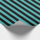 Papier Cadeau Vert-de-gris et rayure noire (Coin)