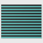 Papier Cadeau Vert-de-gris et rayure noire (Plat)