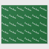 Papier cadeau vert de la part du Père Noël (Plat)