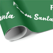 Papier cadeau vert de la part du Père Noël (Coin rond)