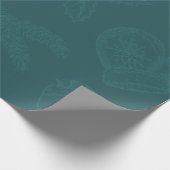 Papier Cadeau Vert de Noël férié  (Coin)