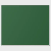 Papier Cadeau vert de Noël profond foncé saturé (Plat)