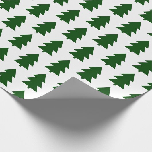 Papier Cadeau Vert de Noël traditionnel (Coin)