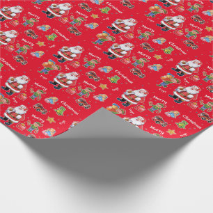 Papier Cadeau Vert de papier d'emballage des jouets et des elfes