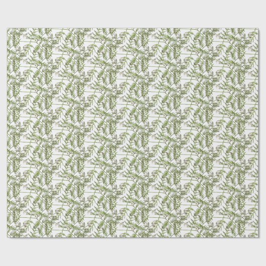 Papier Cadeau vert de printemps (Plat)