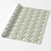 Papier Cadeau vert de printemps (Déroulé)