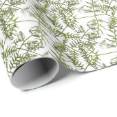 Papier Cadeau vert de printemps (Coin rond)