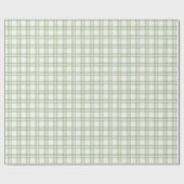 Papier Cadeau Vert doux Blanc Anglais Pays Vérifier Cadeau Plaid (Plat)