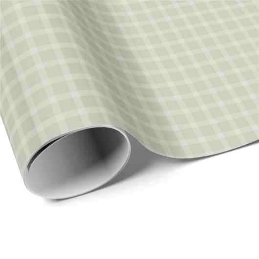 Papier Cadeau Vert doux En vichy classique Plaid printemps été (Coin rond)