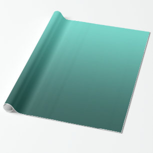Papier Cadeau Vert élégant de Teal de gradient
