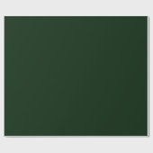 Papier Cadeau Vert émeraude de Noël solide luxe sombre (Plat)