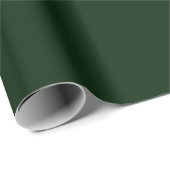Papier Cadeau Vert émeraude de Noël solide luxe sombre (Coin rond)