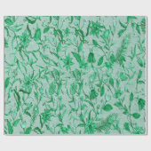 Papier Cadeau Vert émeraude sur support de texture sculptée (Plat)