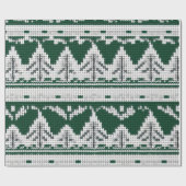 Papier Cadeau Vert et blanc occupés accrocheurs (Plat)