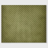 Papier Cadeau Vert et Kraft Noël Rétro (Plat)