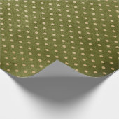 Papier Cadeau Vert et Kraft Noël Rétro (Coin)