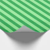 Papier Cadeau Vert et rayures vertes de menthe (Coin)