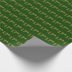 Papier Cadeau Vert, événement d'or de Faux 17ème (dix-septiè