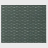 Papier Cadeau Vert foncé à pois (Plat)