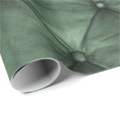 Papier Cadeau Vert-foncé en cuir tufté (Coin rond)