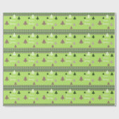 Papier Cadeau Vert foncé et clair (Plat)