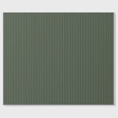 Papier Cadeau Vert foncé et rayé de sauge (Plat)