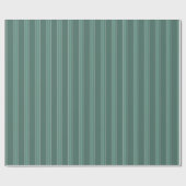 Papier Cadeau Vert foncé & Rayures Vertes (Plat)
