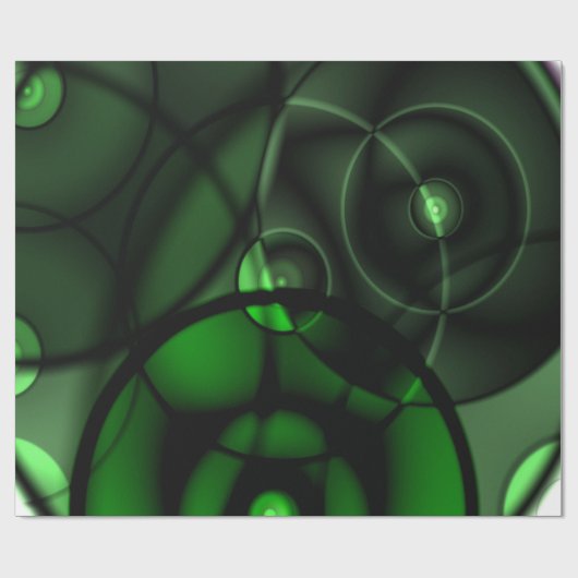 Papier Cadeau Vert forestier (Plat)