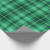 Papier Cadeau Vert gai classique du plaid | (Coin)
