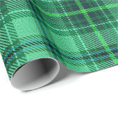 Papier Cadeau Vert gai classique du plaid | (Coin rond)