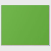 Papier Cadeau Vert grenouille solide (Plat)