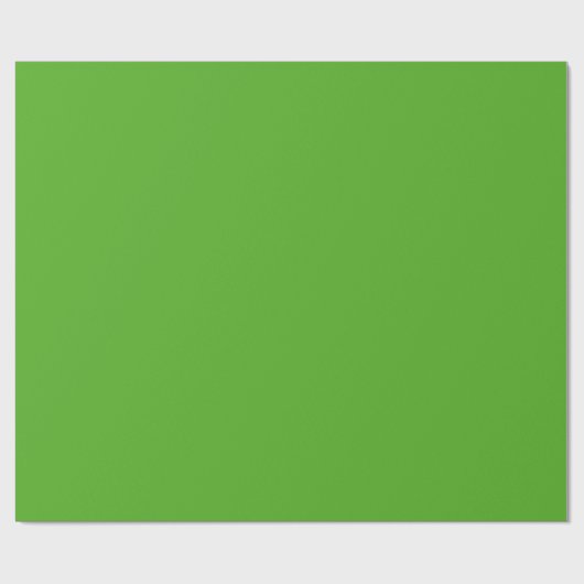 Papier Cadeau Vert grenouille solide (Plat)