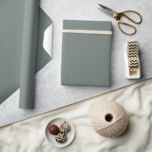 Papier Cadeau Vert gris zen naturel neutre