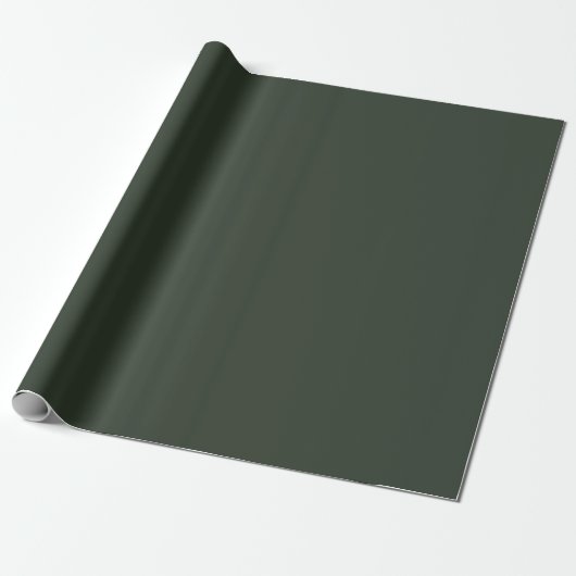 Papier Cadeau Vert grisâtre foncé Pop de couleur (Déroulé)