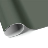 Papier Cadeau Vert grisâtre foncé Pop de couleur (Coin rond)