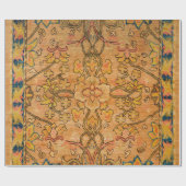 Papier Cadeau Vert jaune or doré  (Plat)