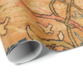 Papier Cadeau Vert jaune or doré  (Coin rond)