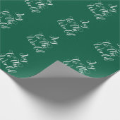 Papier cadeau vert Joy to the World (Coin)