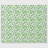 Papier Cadeau Vert Kelly «Shamrocks Falling» (Plat)