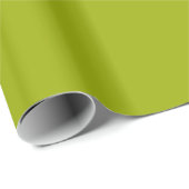 Papier Cadeau Vert Limeade Uni (Coin rond)