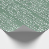 Papier Cadeau Vert médiéval de Teal de manuscrit de musique (Coin)