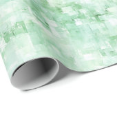 Papier Cadeau Vert Menthe Abstrait  (Coin rond)