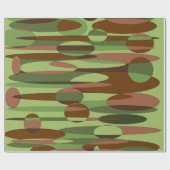 Papier Cadeau Vert militaire et Brown (Plat)