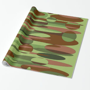 Papier Cadeau Vert militaire et Brown